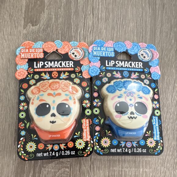 Lip Smacker Other - Lip Smacker Dia de los Muertos Lip Balm Set 0.26 oz Chilling Citrus & Blueberry